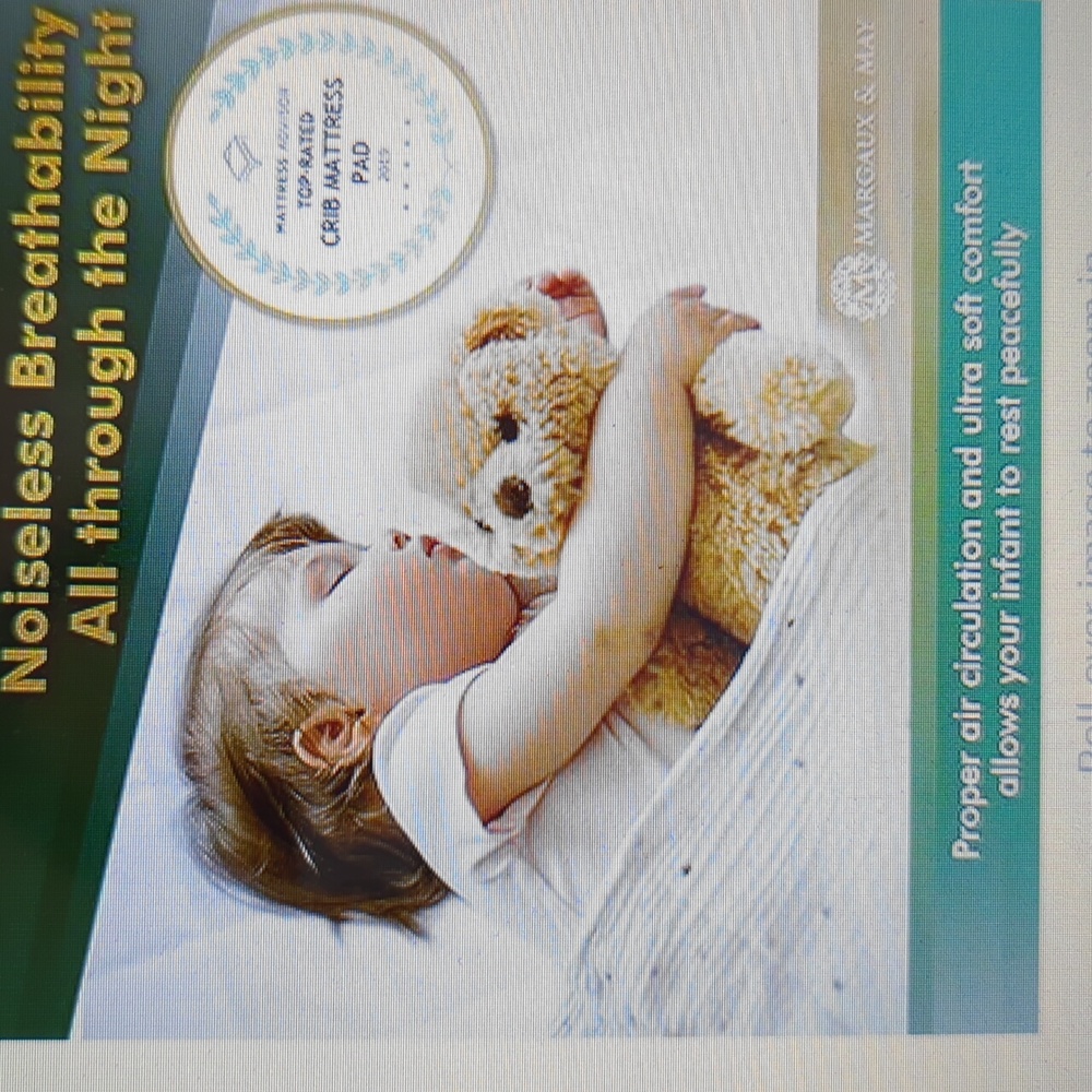 2Pk Margaux & May Premium Ultra Soft Bamboo Waterproof Crib Mattress Protector - Picture 5 of 6